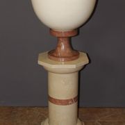 Colonne et sa vasque en marbre et céramique vers 1980