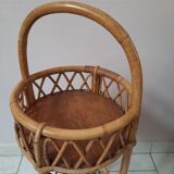 Portable bar in rattan 60s-70s