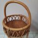Portable bar in rattan 60s-70s