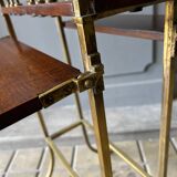 Brass and wood magazine holder William Tonks and sons