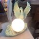 Dove & opaline art deco lamp