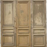 Suite of three single-sided doors in solid fir XIX century
