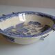 English earthenware dish 19th Staffordshire willow pattern decoration