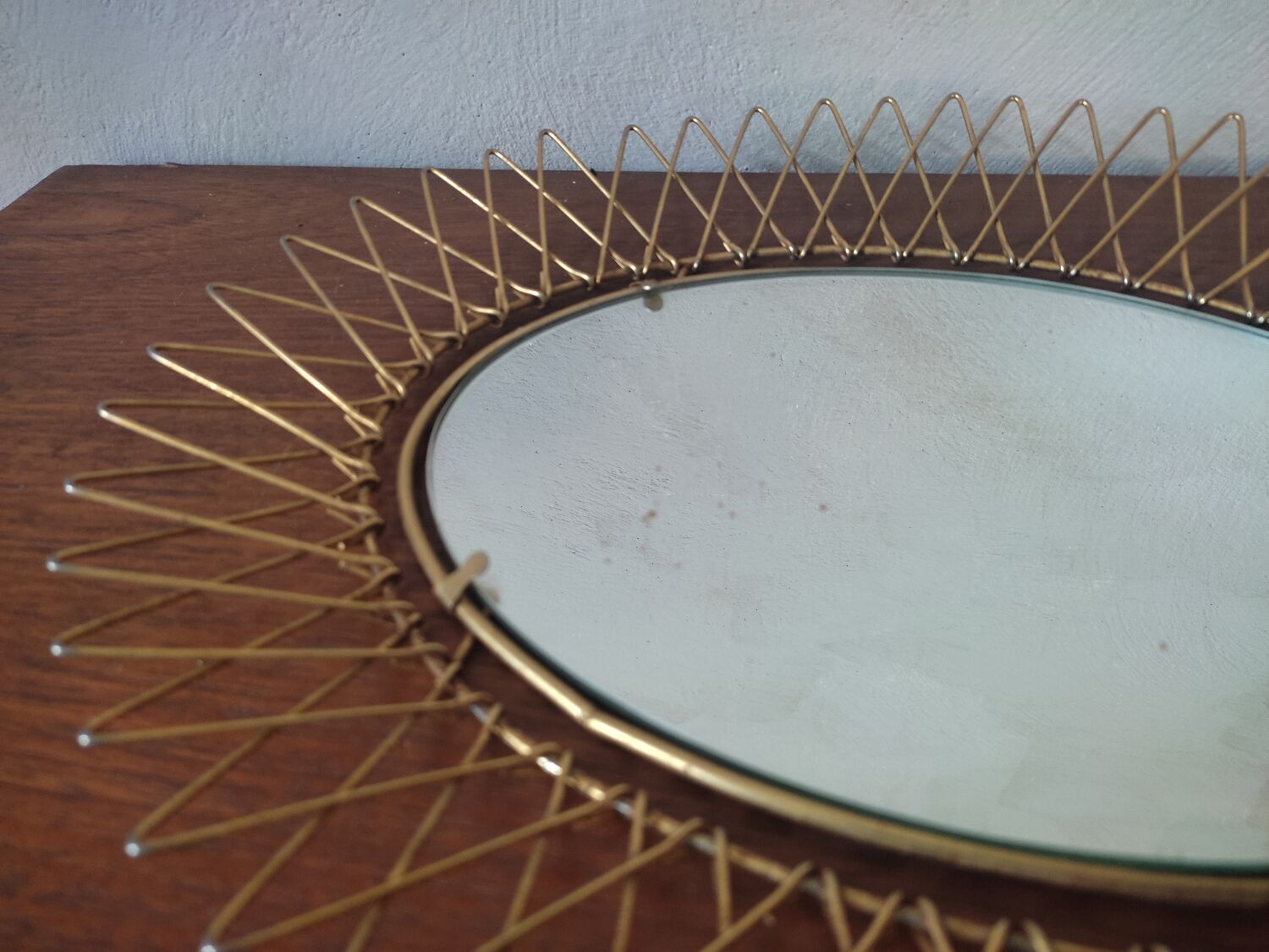 Retractable sun mirror, 34x27 cm