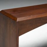 Mid-Century Walnut Bench, France, Late 20th Century