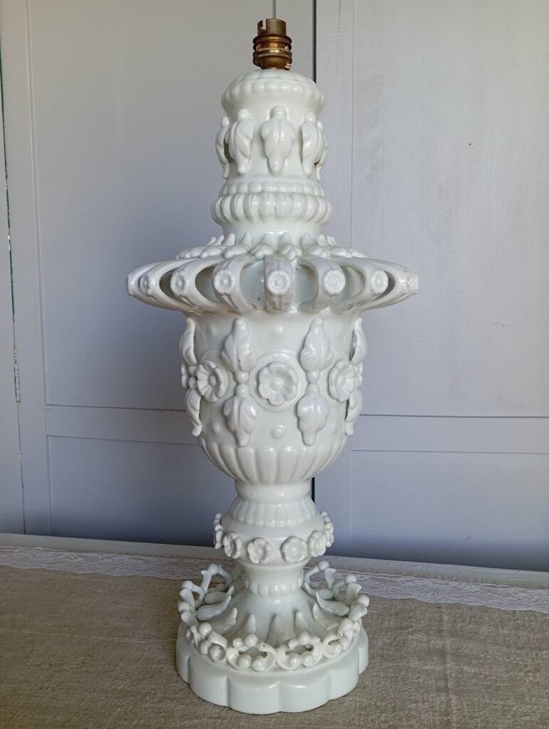 Ceramic lamp base from Manises