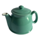 Old green ceramic teapot