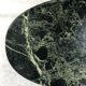 Green marble coffee table with a chroom base