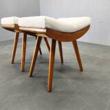 Pair of Mid-Century Maple Wood Stools, 1960, Czechoslovakia