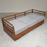 Art Deco sofa gray fabric Jindrich Halabala 1930