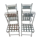Suite de 4 chaises patine verte