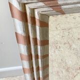 Antique wooden mirror hand-painted.