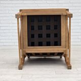 1970s, Scandinavian lounge chair, green furniture wool, solid oak wood.