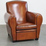 Fauteuil design en cuir de mouton
