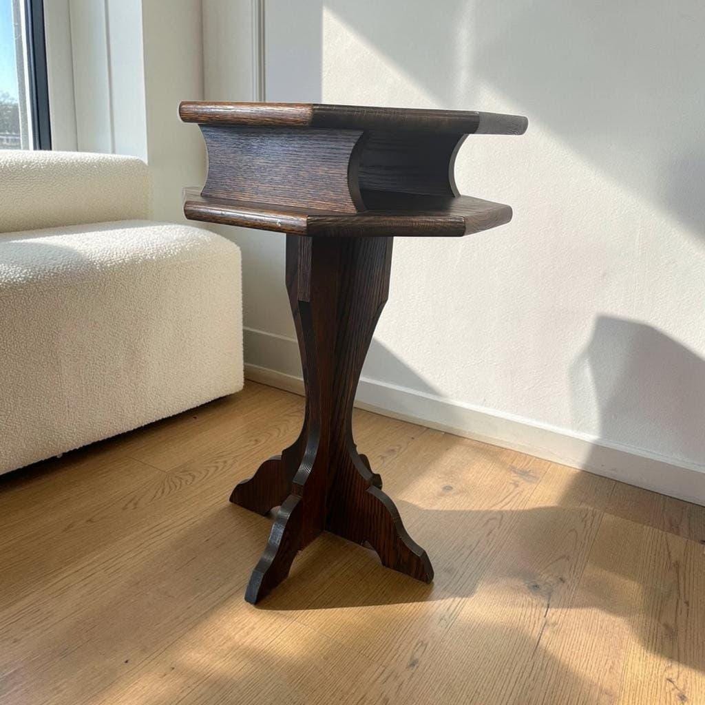 Table d'appoint vintage en bois / table pour plantes / table de chevet