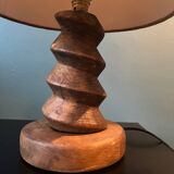 Table lamp in turned solid wood