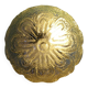 Round pressed glass ceiling light, floral center