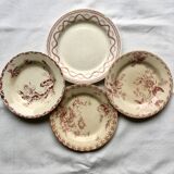 Set of 4 flat plates "Terre de Fer"