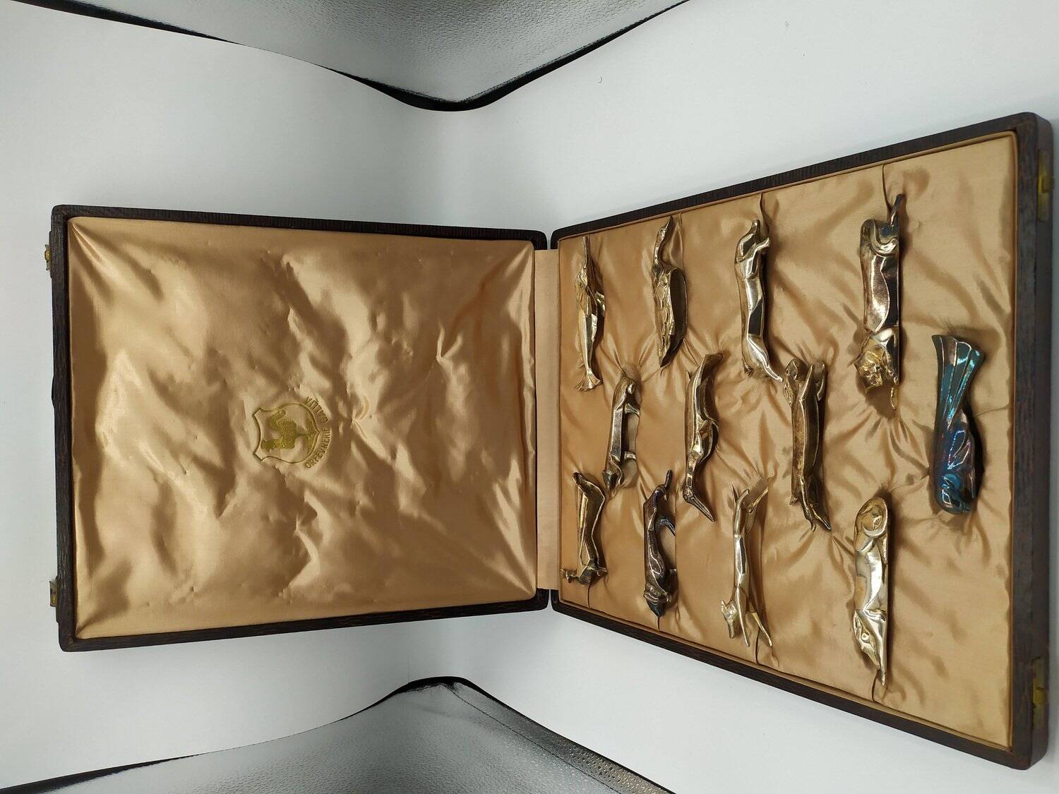 Gallia knife rest set by Luc Lanel for Christofle, 1930s
