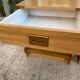 2 Scandinavian boat-style wooden bedside tables