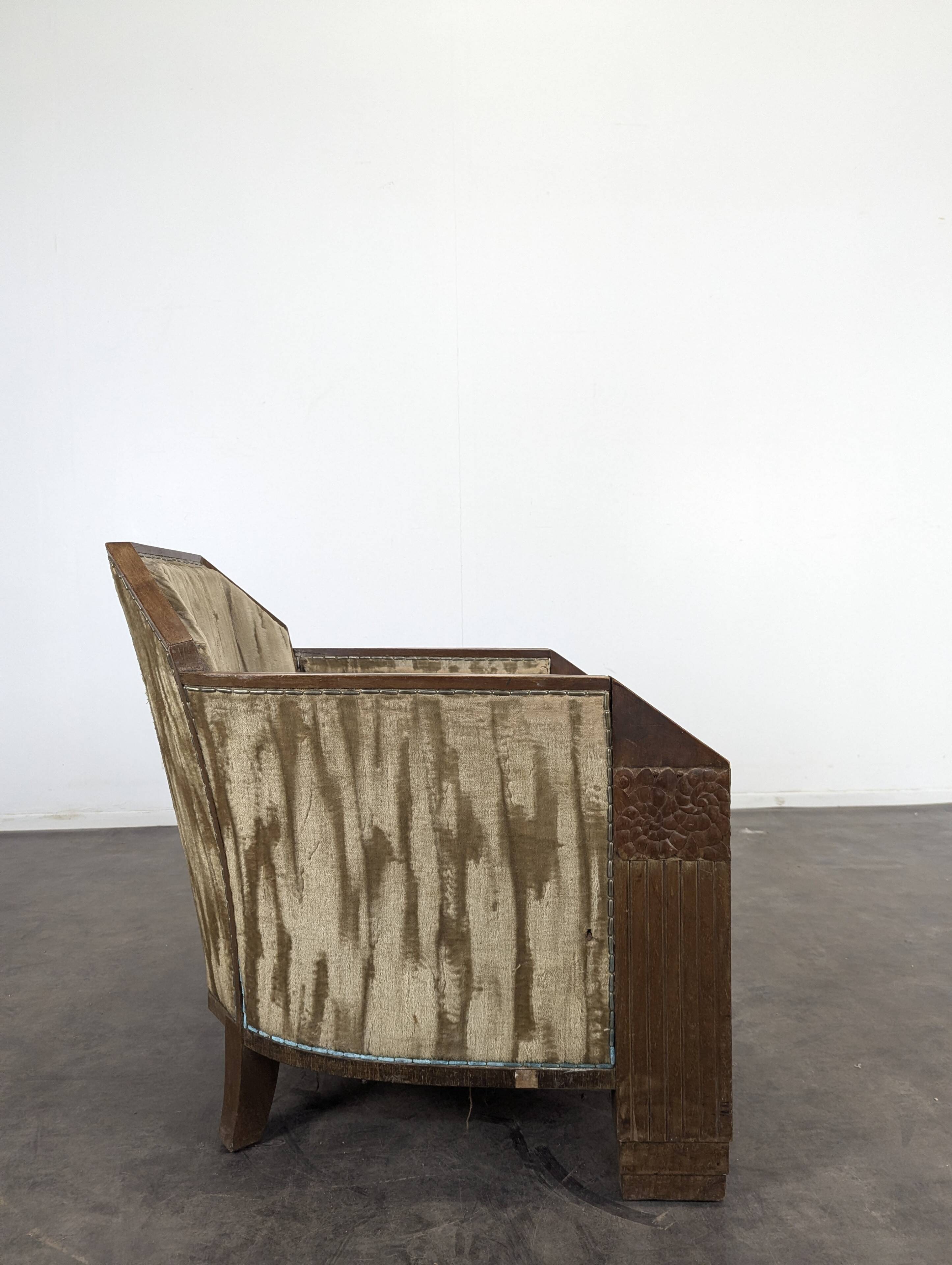 Art Deco armchair by Maurice Dufrêne in Mahogany