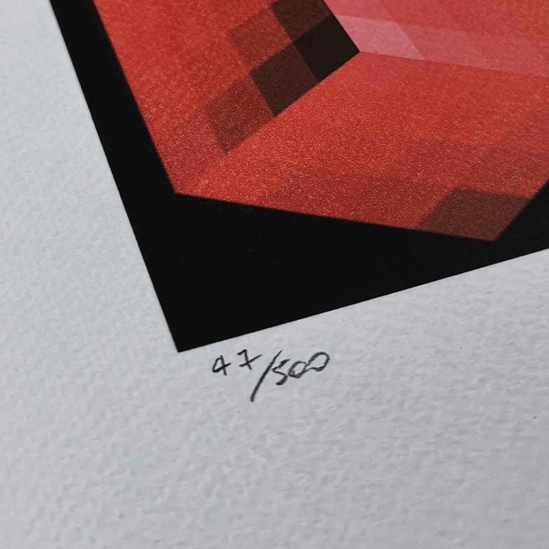 1970s Victor Vasarely limited numbered edition lithograph.