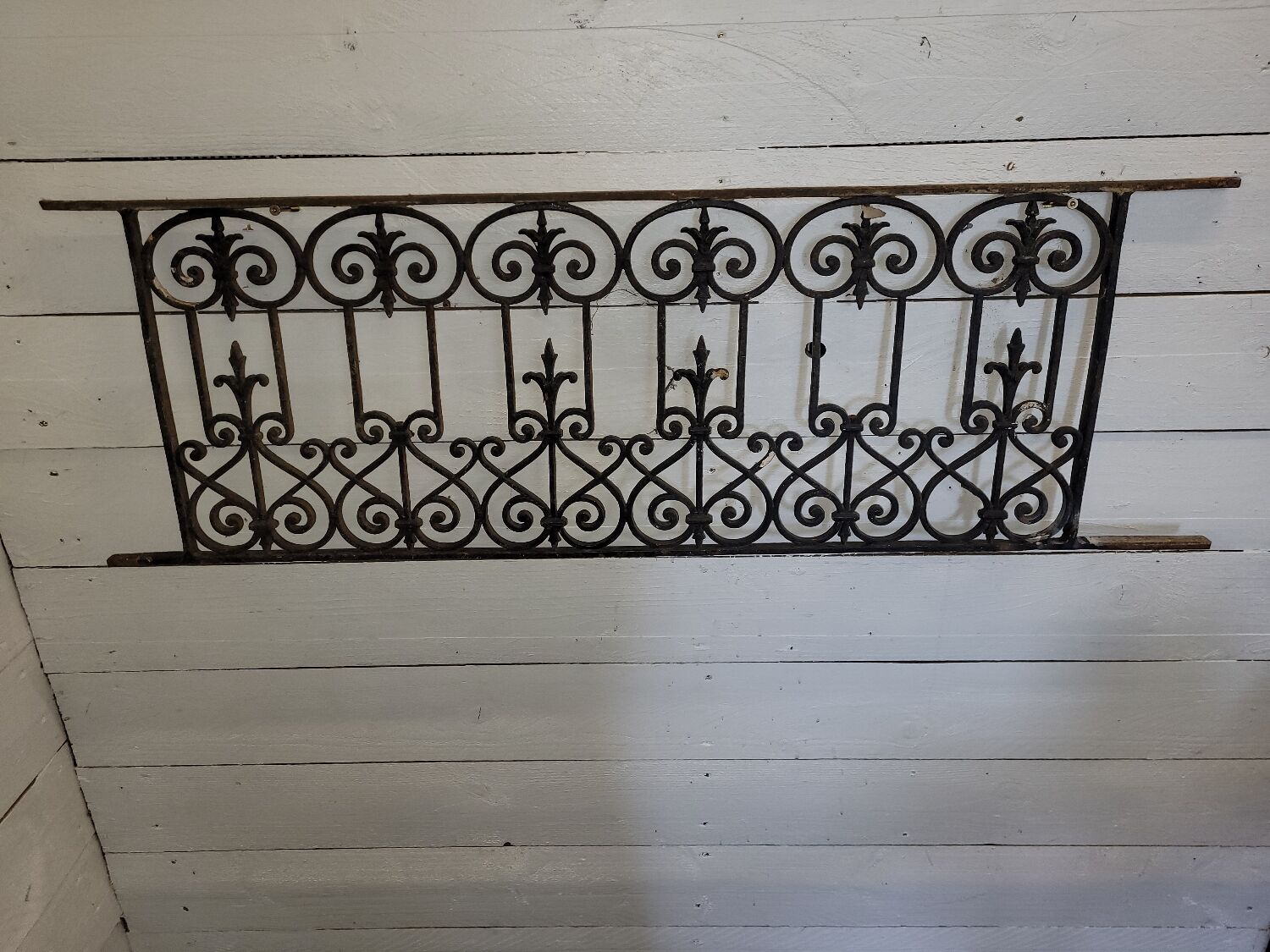 Old cast iron balcony box