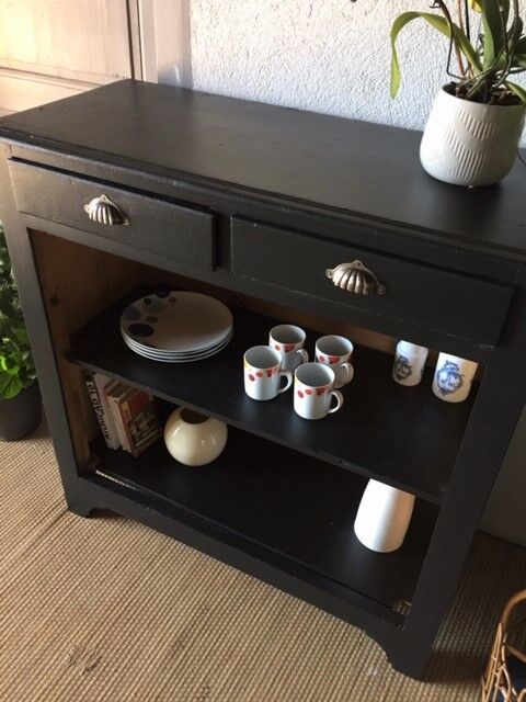 Black vintage Parisian buffet