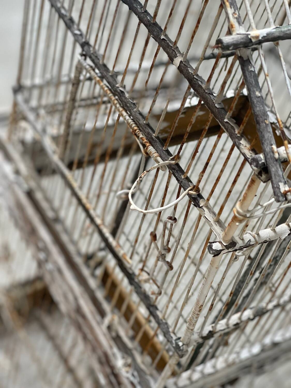 Old aviary/wooden garden bird cage 1930'