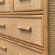 Rattan and wicker chest of drawers and mirror from the 1970s.
