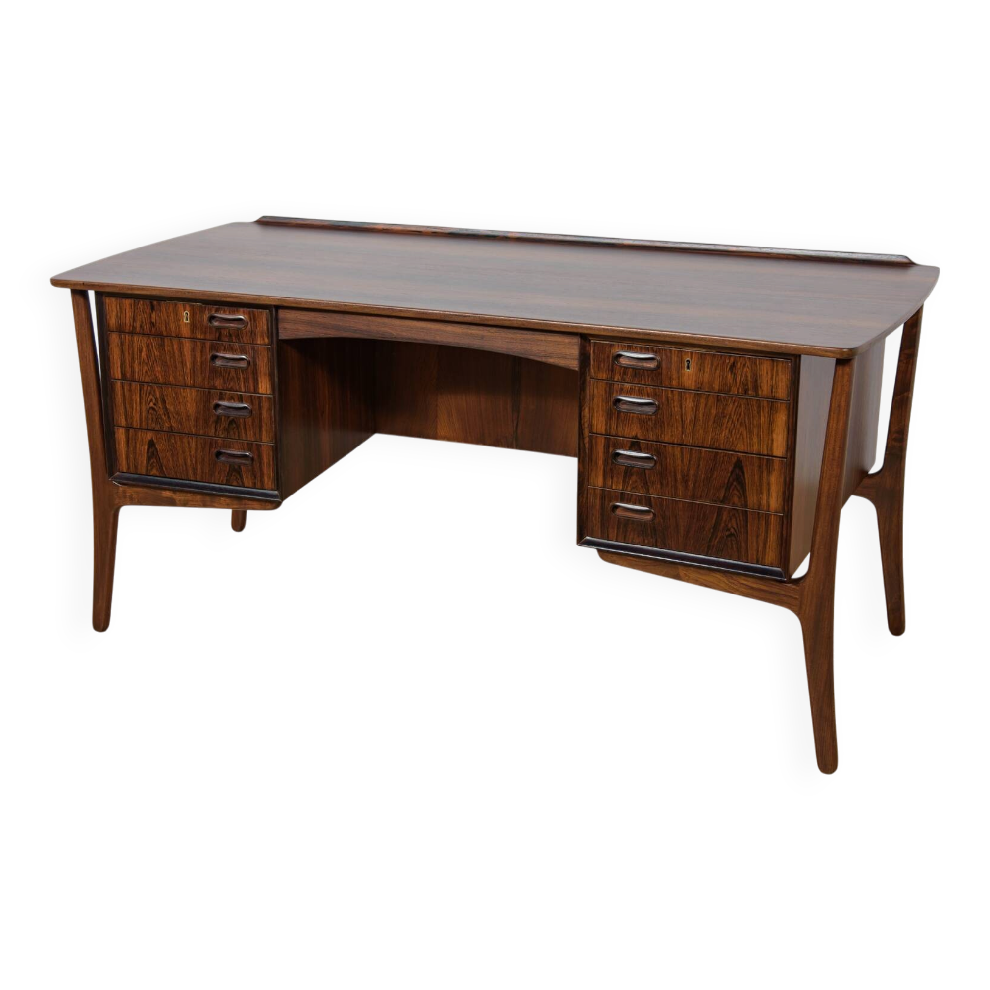 Mid-Century Modern Danish Rosewood Desk by Svend Åge Madsen for H.P. Hansen, Denmark, 1960s
