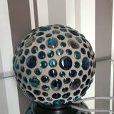 Glass and concrete ball lamp