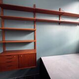 Unité murale modulaire en teck vintage scandinave “Veggen De Luxe”, Norvège