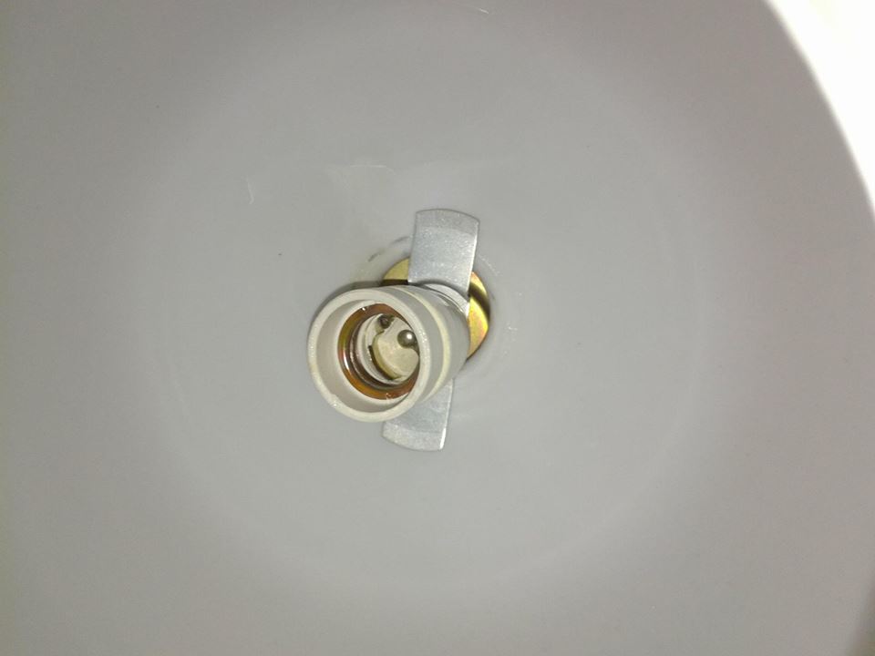 White opaline hanging lamp