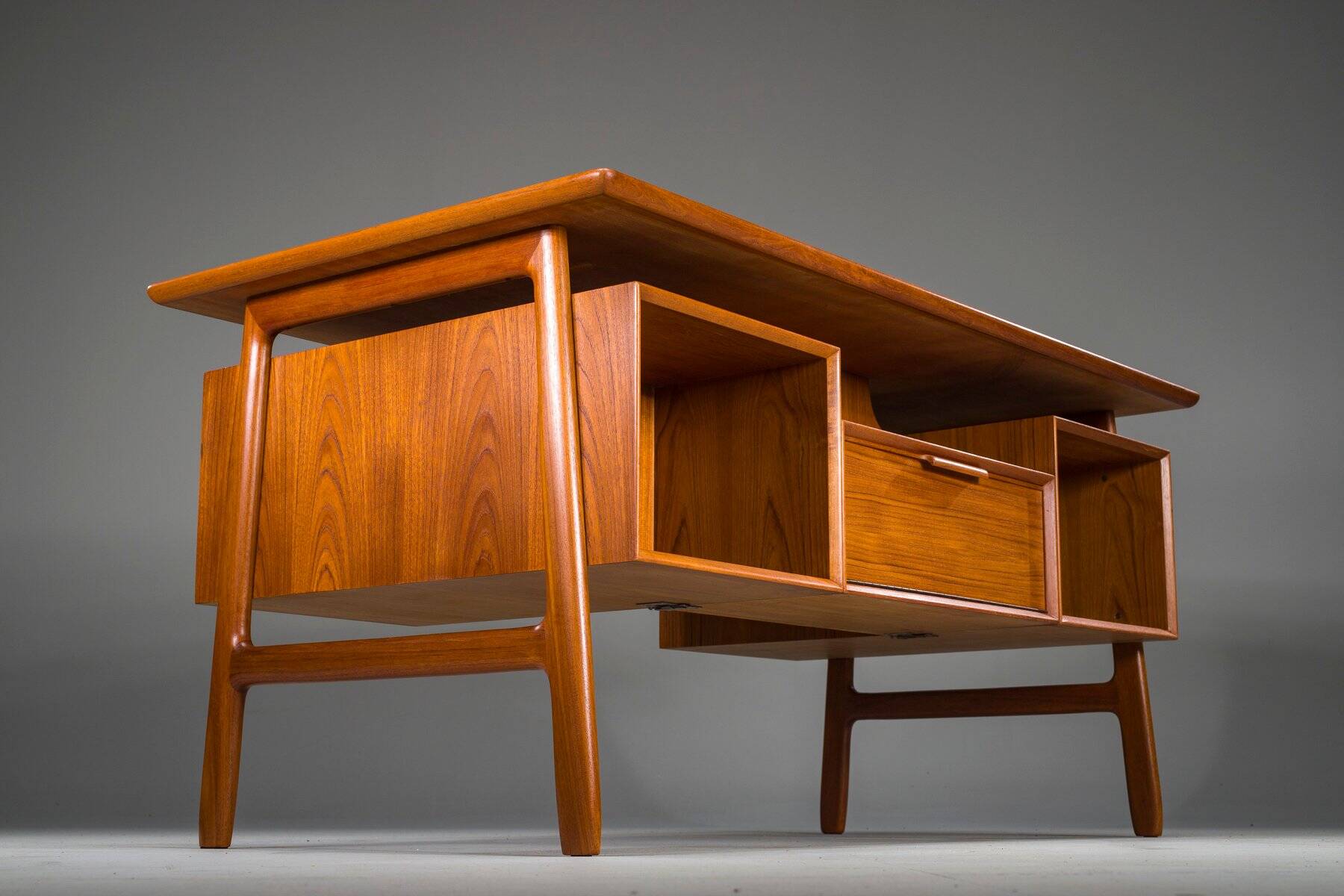Model 75 Teak Desk from Omann Jun Møbelfabrik, 1960s