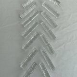 Porte-couteaux en cristal, Motif floral en relief, Art de la table vintage