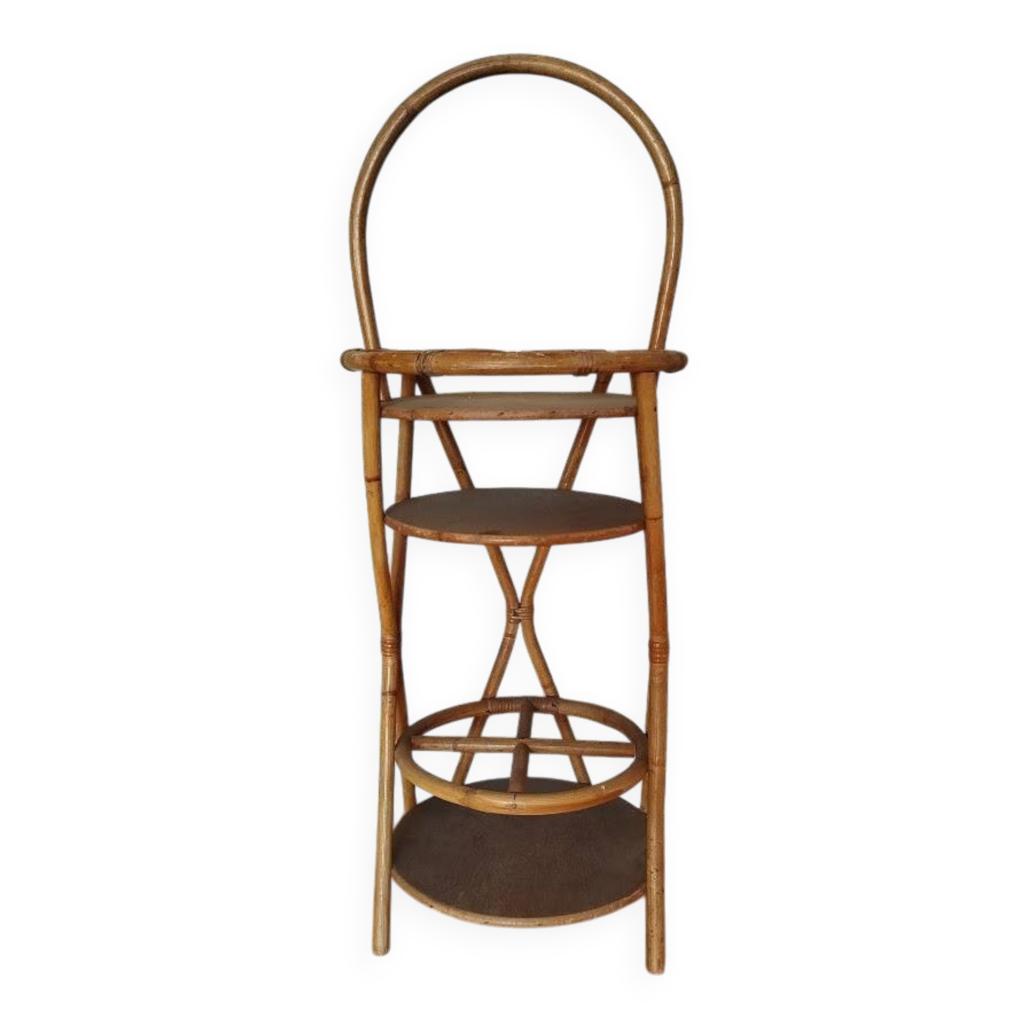 Vintage rattan bar – Portable – 60s–70s – Bohemian