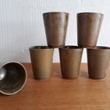 Lot de 6 verre ou tasse en grès