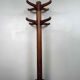 Coat rack parrot rustic walnut and oak totem circa 1930