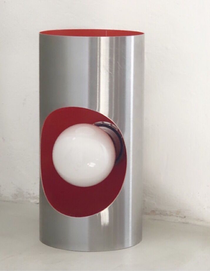 Pair of metal space wall lamps from the 70s.