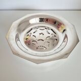 Antique butter dish in the Coquillor style, made of silver-plated metal.