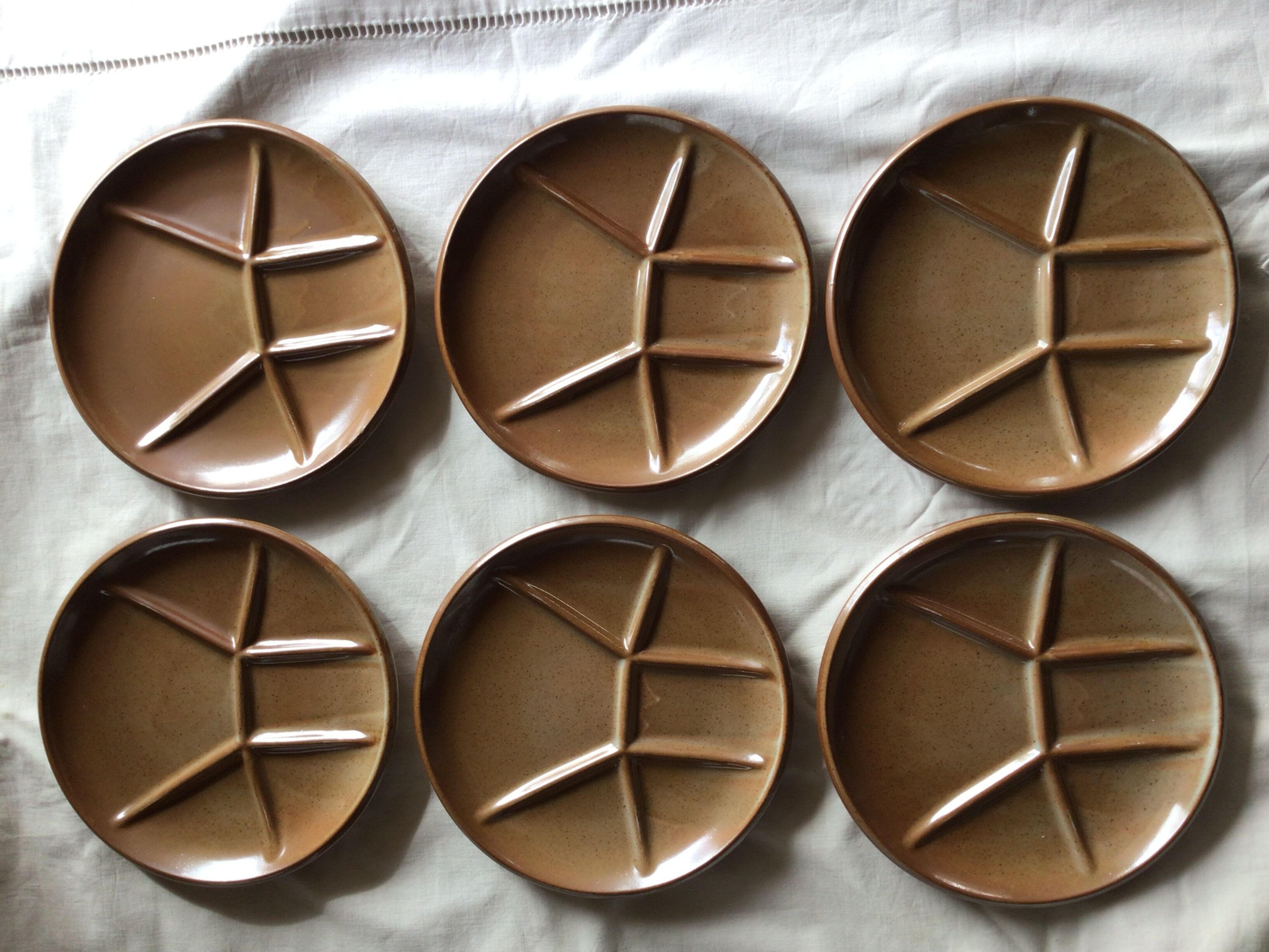 6 Plate with fondue sandstone of Brenne France