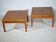 Vintage End Grain Wood Mosaic Tables  1960s