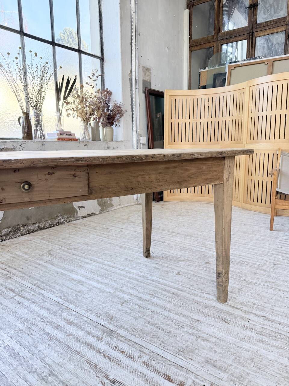 1950 pine farmhouse table 2m