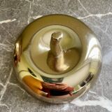 Vintage golden metal apple box