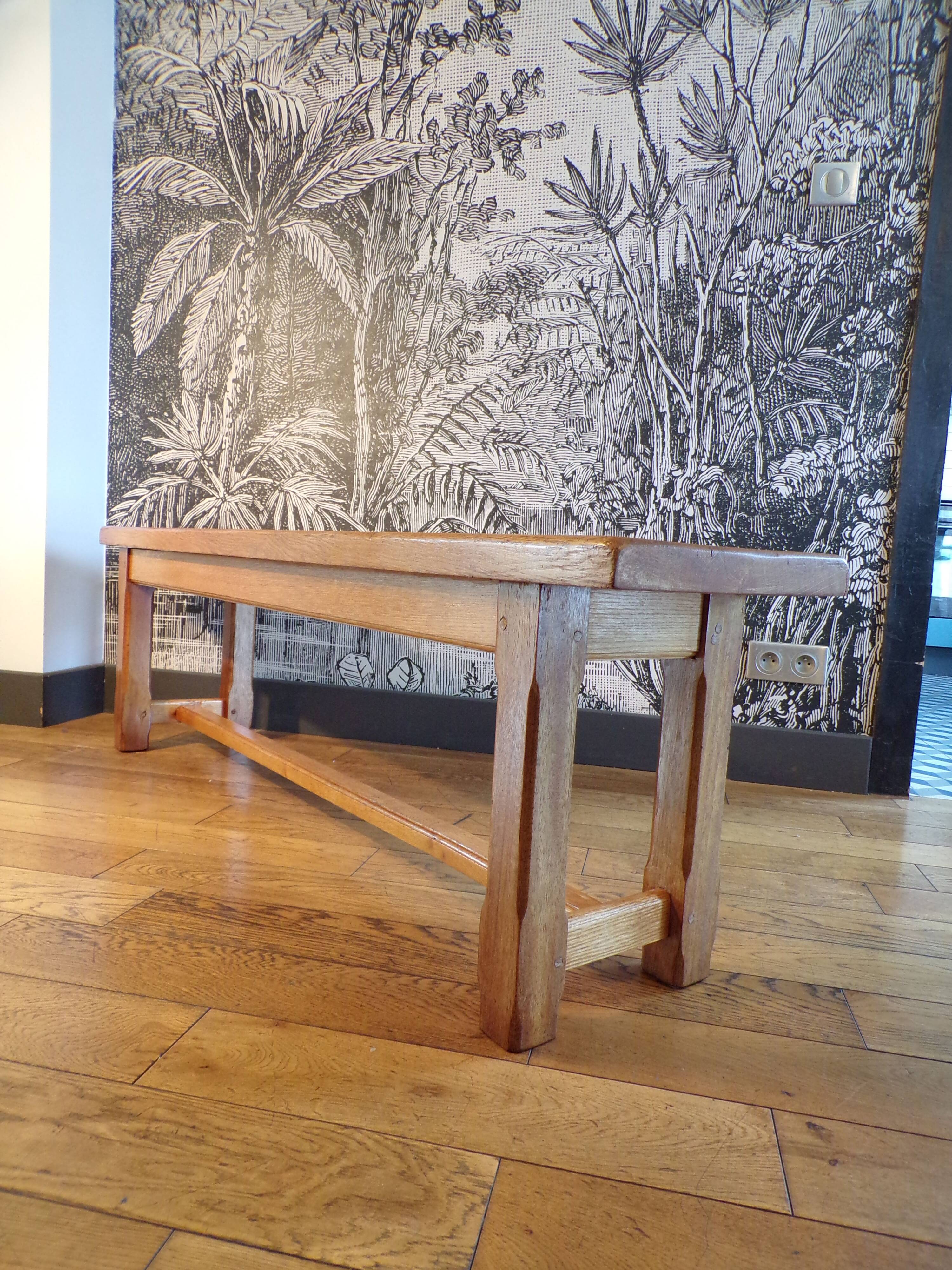Old Lorraine oak bench