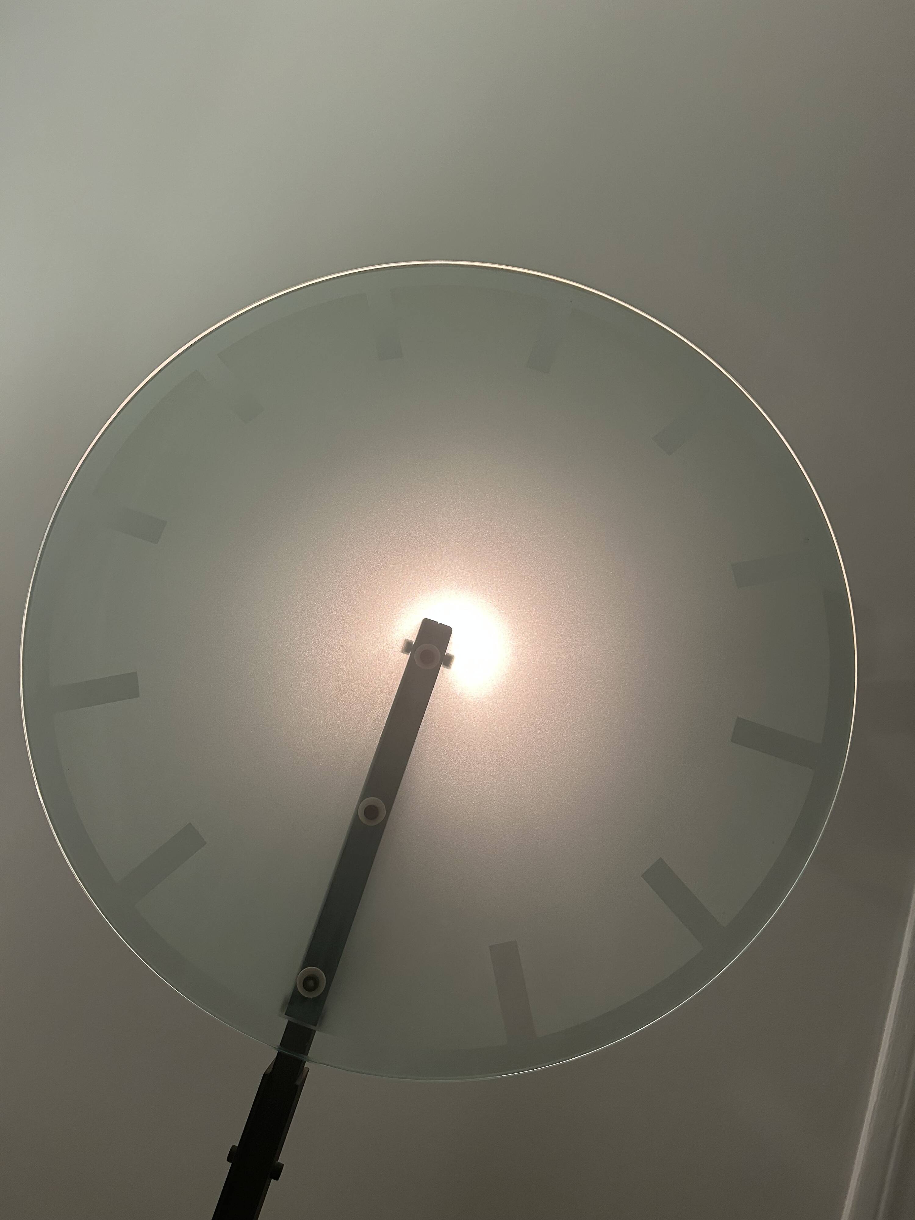 Rare designer dial lamp in cast steel