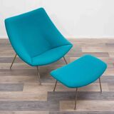 Oyster armchair with ottoman by Pierre Paulin for Artifort