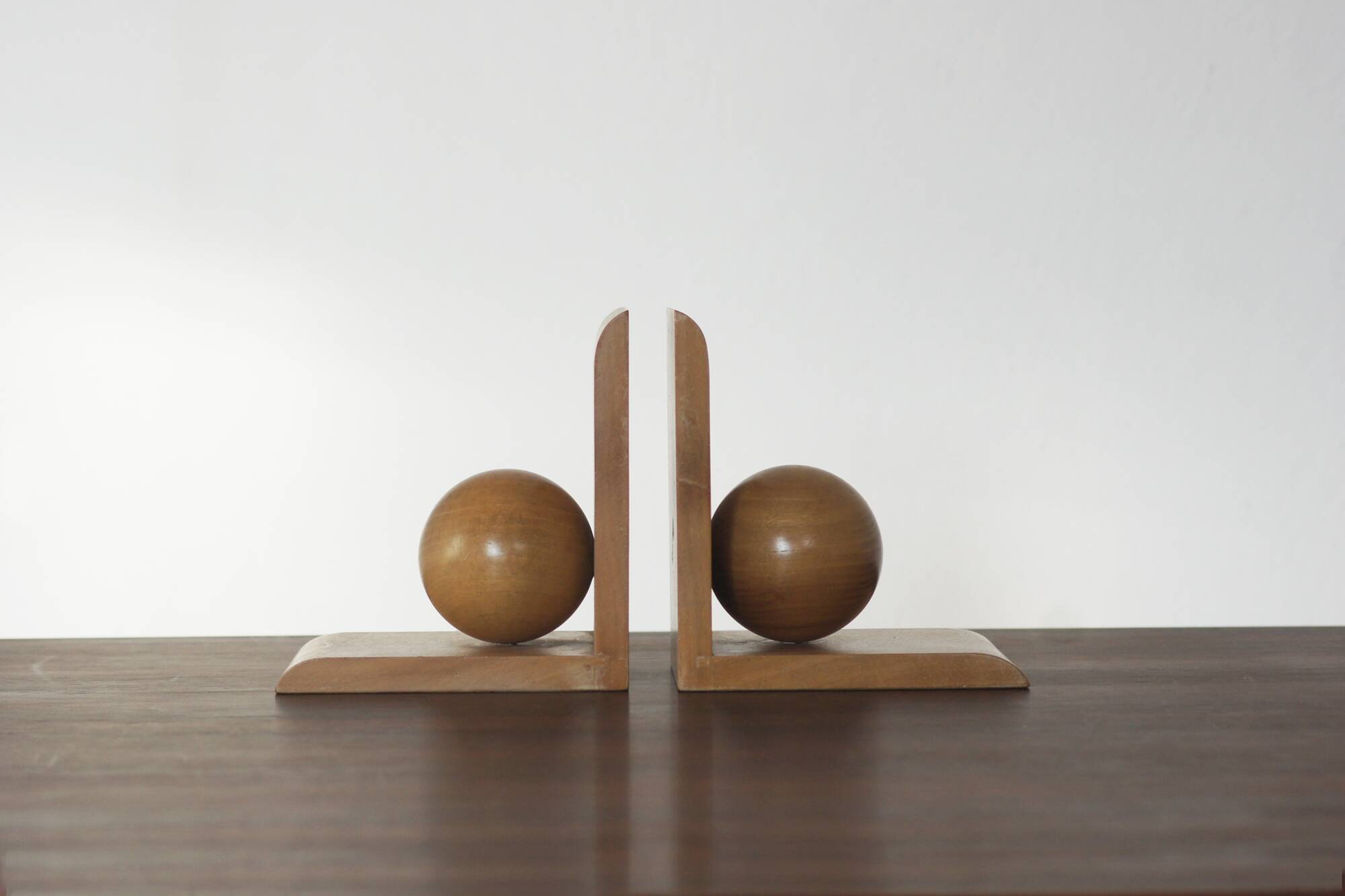 Mid-Century Modern Wooden Bookends, 1960s, Set of 2