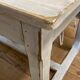 Farmhouse table 6 people white patinated in rectangular solid oak